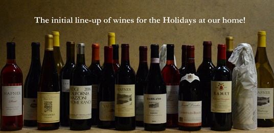 Scott Hafner shares a selection of his wines for the Holiday Season.