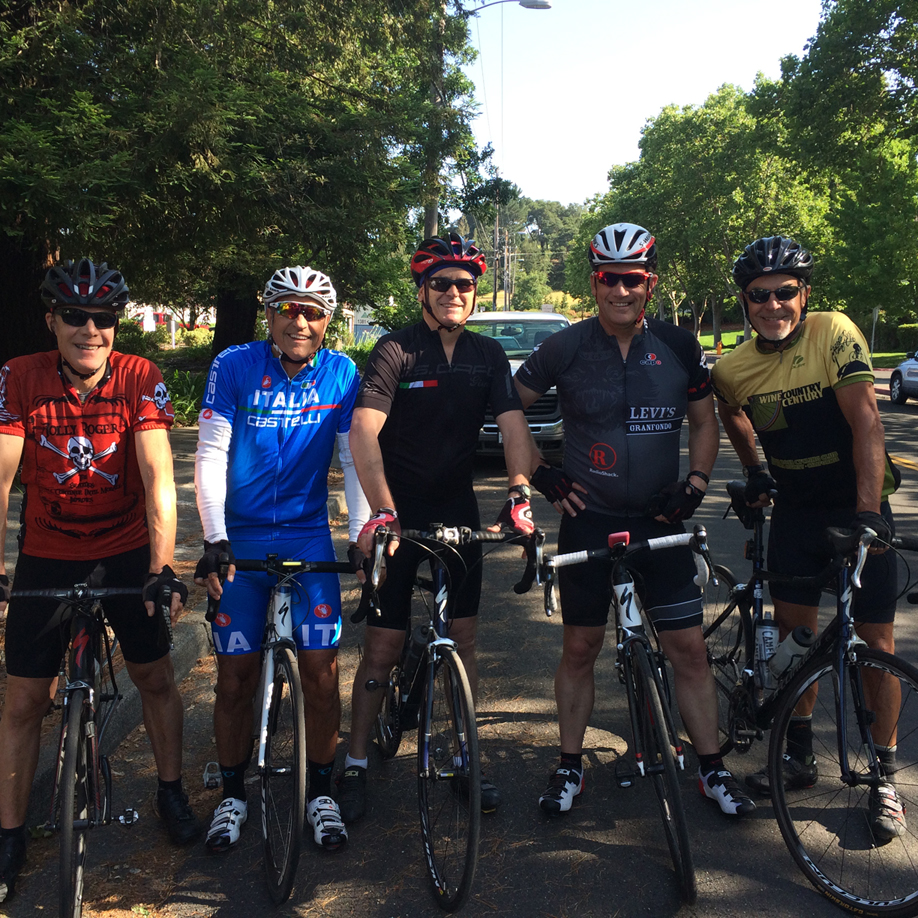 Parke and his biking friends