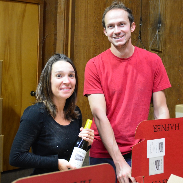 Charles and Aurelie at Hafner Vineyard