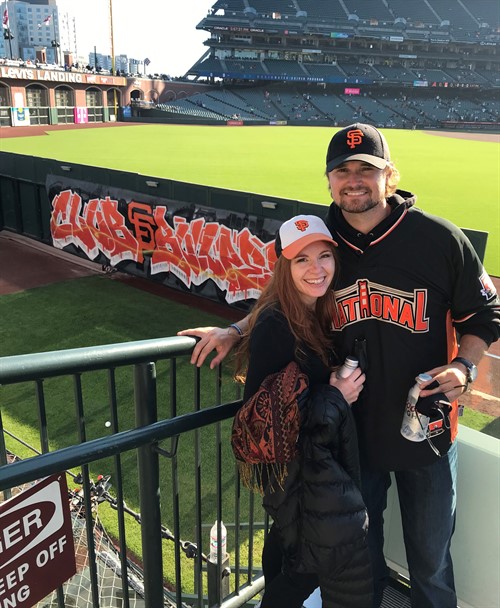 Quinn at Giants Game SF