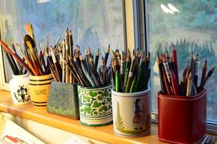 Sarah Hafner's art supplies