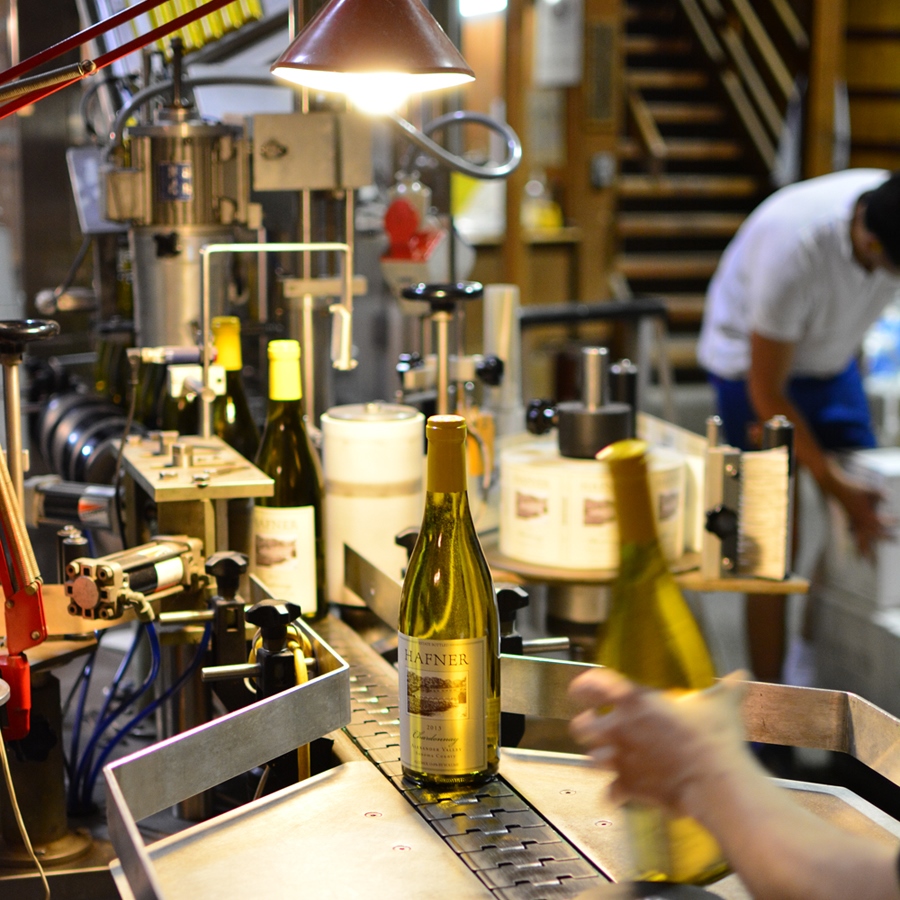 GoPro captures Chardonnay bottling.