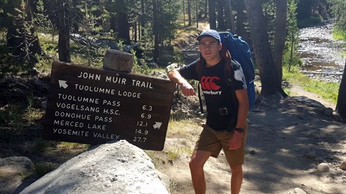 Guillaume on the John Muir Trail