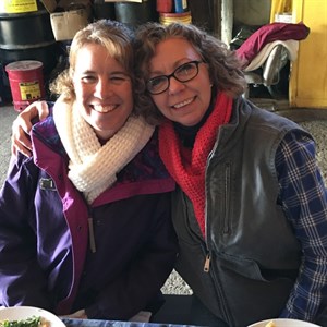 Michele and Sandy at Lunch