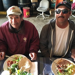 Chema and Martin at Lunch