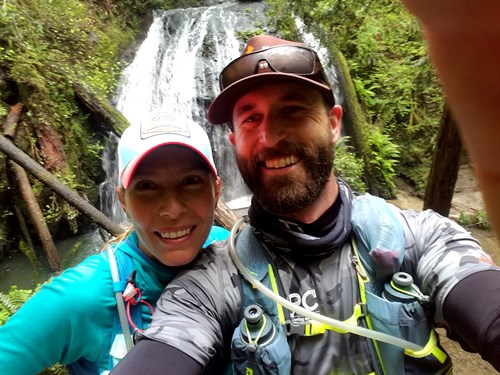 David and Tiff at Mendocino 50K