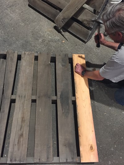 Repairing Pallets at Hafner